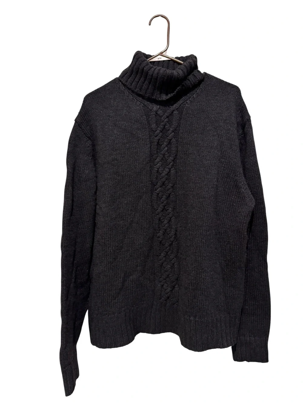 Banana Republic Black Cable-Turtleneck Sweater